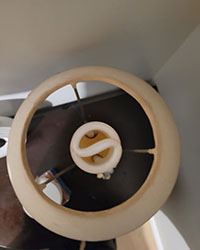 Top down view of a lamp